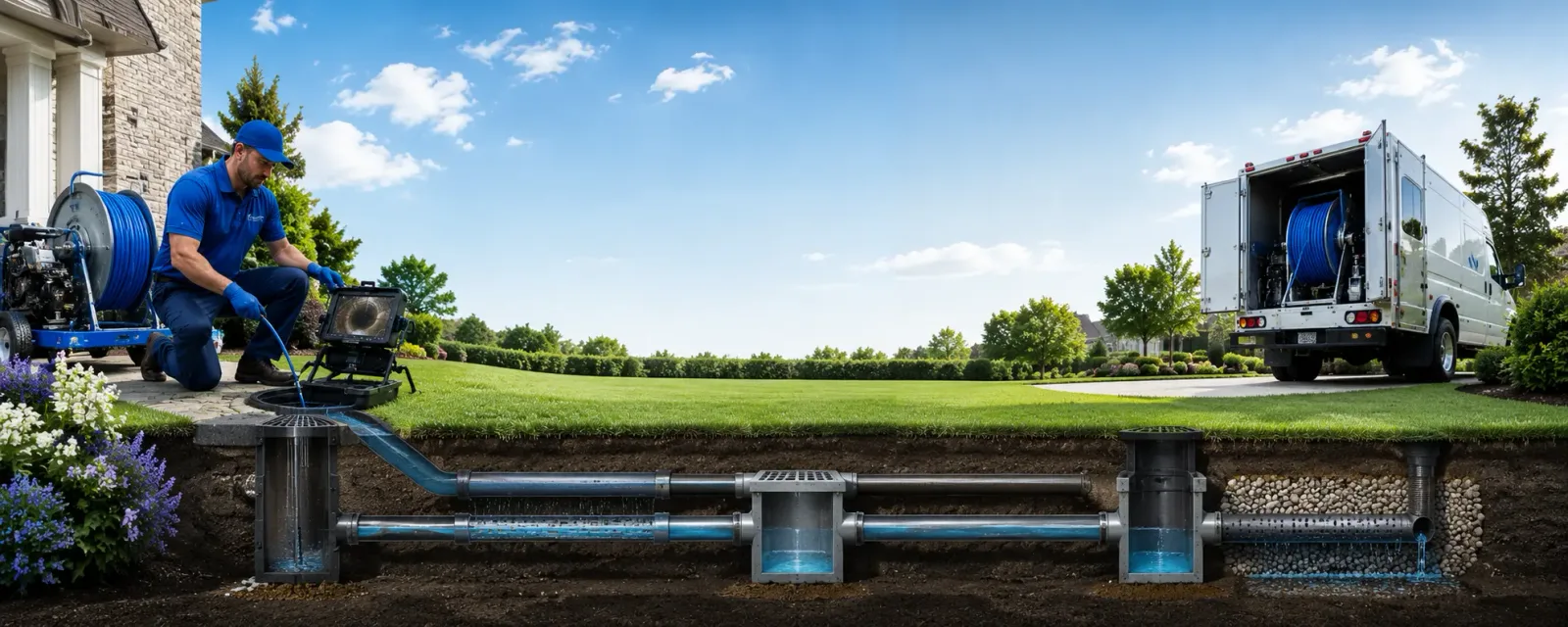 Outdoor drain cleaning information for Mapleton, KS